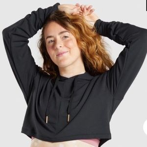 WHITNEY SIMMONS GYMSHARK RECOVERY HOODIE (BLACK)